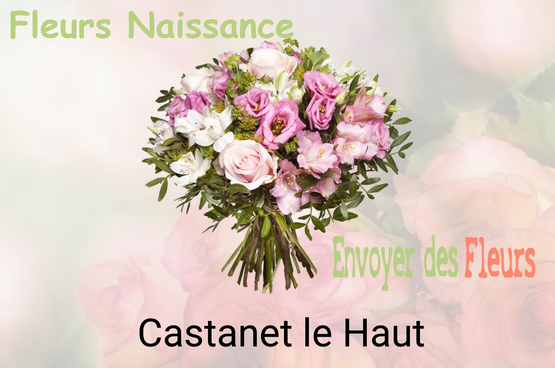Bouquet de fleurs de naissance livré à Castanet-le-Haut